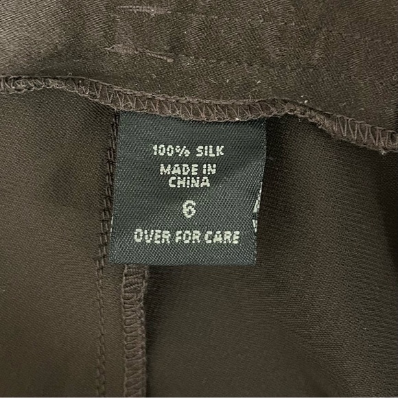 Vintage Express size 6 brown silk cargo pants - Picture 8 of 8